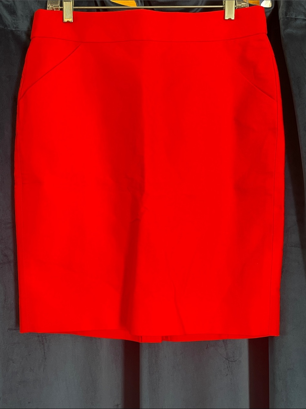 J. Crew Factory bright red/orange pencil skirt